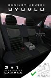 Kia Rio Hatchback 2012-2015 Aracınıza Uyumlu Koltuk Kılıfı Tay Tüyü Siyah Yeşil