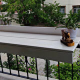 Balkon Bar Masası (Siyah-Beyaz-Doğal Ahşap Rengi)
