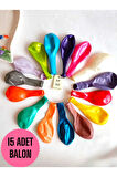 15 ADET BALON DOĞUM GÜNÜ PARTİ SÜS EĞLENCE 11 inç 28 cm METALİK KARIŞIK RENK HEDİYE