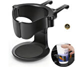 Volkswagen Tiguan AllSpace 2023-2024-2025 Oto Bardak Tutucu Havalandırmalı – Kaymaz Pedli, ABS Gövdeli, Geniş Uyumluluk,İçecek Tutucu, 93x73x86mm