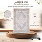 Artemis Halı Barok Bej Gri Kiremit Klasik Desenli Halı