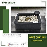 BETON - ATEŞ ÇUKURU - DİKDÖRTGEN - SİYAH