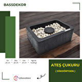 BETON - ATEŞ ÇUKURU - DİKDÖRTGEN - ANTRASİT