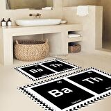 Bath Yazılı Banyo Paspası,  Element Klozet Takımı, Kaymaz Taban Paspas, Yıkanabilir Paspas, 2’li Klozet Takımı