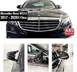 Mercedes W213 2017-2020 E Serisi Batman Yarasa Ayna Kapağı Piano Black ABS Plastik