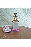 20'li Gold Ayıcık Kapaklı Baby Shower Bardak Mum