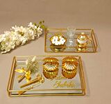 SÖZ NİŞAN TEPSİ DAMAT KAHVE SİRİN SET