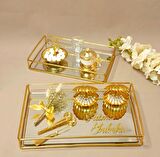 SÖZ NİŞAN TEPSİ DAMAT KAHVE SİRİN SET