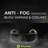Baymax S400 Standart Şeffaf Koruyucu İş Güvenliği Gözlüğü 12'li