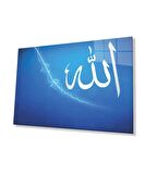 Allah Lafzı Dini İslami Cam Tablo Ev ve Ofis Duvar Dekoru Hediyelik Büyük Tablo