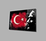Atatürk Silüet 4 mm Temperli Cam Tablo