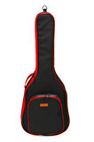 Özel Tasarım Valler Uyumlu Akustik Gitar Kılıfı Gri Taşıma Çantası Gigbag Softcase + Ahşap Pena