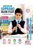 Helvacıoğlu Soprano Blok Flüt 32,5 cm Okul Müzik Dersi Eğitim Flütü - Mavi