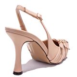 Dagoster DZA07-7311241BB Bej Klasik Topuklu Kadın Ayakkabı