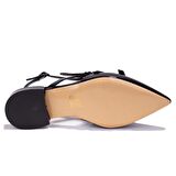 Dagoster DZA07-725488B Siyah Rugan Klasik Topuklu Kadın Ayakkabı