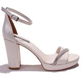 Dagoster DZA07-337152BB Sedef Tek Bant Platform Topuklu  Kadın Ayakkabı