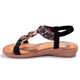 Dagoster DZA07-7416782BB Siyah Günlük Ortopedik Kadın sandalet
