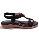 Dagoster DZA07-74136903BB Siyah Günlük Ortopedik Kadın sandalet