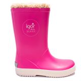 İgor W10207 Splash Nautico Borreguito Fuşya Ortopedik Kürklü Kız Çocuk Yağmur Çizme
