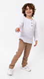 Unisex Bebek&Çocuk %100 Pamuklu Müslin Alt Üst Pijama Takım-Kahverengi | 1-2 Yaş