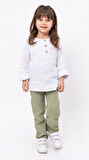 Unisex Bebek&Çocuk %100 Pamuklu Müslin Alt Üst Pijama Takım-Yeşil | 3-6 Ay