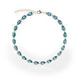 Gümüş Mistik Topaz Bileklik – Blue Verge