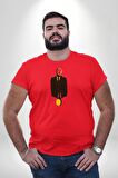 Görünmez İnsan Takım Elbise Kırmızı Büyük Beden Erkek Kadın Unisex Basic Ön Baskılı Tişört