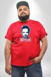 Breaking Bad Kırmızı Büyük Beden Erkek Kadın Unisex Basic Ön Baskılı Tişört
