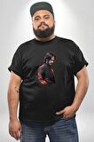 John Wick Karakter  Siyah Büyük Beden Erkek Kadın Unisex Basic Ön Baskılı Tişört