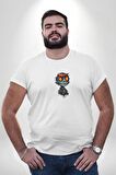Halloween Genç Zombi Beyaz Büyük Beden Kadın Erkek Ünisex  Basic Ön Baskılı Tişört