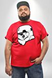 Klon Trooper Star Wars Kahramanı Kırmızı Büyük Beden Erkek Kadın Unisex Basic Ön Baskılı Tişört