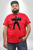 Thanos  Kırmızı Büyük Beden Erkek Kadın Unisex Basic Ön Baskılı Tişört