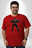 Thanos  Kırmızı Büyük Beden Erkek Kadın Unisex Basic Ön Baskılı Tişört