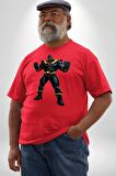 Thanos  Kırmızı Büyük Beden Erkek Kadın Unisex Basic Ön Baskılı Tişört
