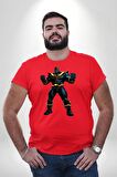 Thanos  Kırmızı Büyük Beden Erkek Kadın Unisex Basic Ön Baskılı Tişört