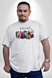 Encanto Beyaz Büyük Beden Kadın Erkek Ünisex  Basic Ön Baskılı Tişört