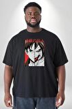 Anime Titan Saldırısı  Siyah Büyük Beden Erkek Kadın Unisex Basic Ön Baskılı Tişört