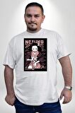 Nezuko Demon Slayer Beyaz Büyük Beden Kadın Erkek Ünisex  Basic Ön Baskılı Tişört