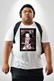 Nezuko Demon Slayer Beyaz Büyük Beden Kadın Erkek Ünisex  Basic Ön Baskılı Tişört