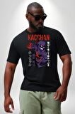 Kasuki Bakugo Anime  Siyah Büyük Beden Erkek Kadın Unisex Basic Ön Baskılı Tişört