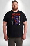 Kasuki Bakugo Anime  Siyah Büyük Beden Erkek Kadın Unisex Basic Ön Baskılı Tişört