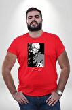 Kaneki Ken Kuma Japon Anime Şeytan Kırmızı Büyük Beden Erkek Kadın Unisex Basic Ön Baskılı Tişört