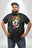 Sailor Moon Anime Usagi Tsukino Siyah Büyük Beden Erkek Kadın Unisex Basic Ön Baskılı Tişört