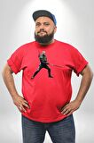 The Witcher Karakter Oyun Wild Hunt  Kırmızı Büyük Beden Erkek Kadın Unisex Basic Ön Baskılı Tişört