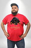 Rottweiler Sevgisi Kırmızı Büyük Beden Erkek Kadın Unisex Basic Ön Baskılı Tişört