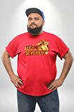 Yerine Sevemem Aslan Sarı Kırmızı  Kırmızı Büyük Beden Erkek Kadın Unisex Basic Ön Baskılı Tişört