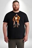 Rubeus Hagrid Harry Potter Karakteri  Siyah Büyük Beden Erkek Kadın Unisex Basic Ön Baskılı Tişört
