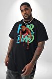 Sakaldan Korkmak Yazılı Basketbol James Harden Star Siyah Büyük Beden Erkek Kadın Unisex Basic Ön Baskılı Tişört