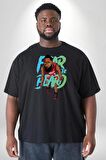 Sakaldan Korkmak Yazılı Basketbol James Harden Star Siyah Büyük Beden Erkek Kadın Unisex Basic Ön Baskılı Tişört