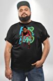Sakaldan Korkmak Yazılı Basketbol James Harden Star Siyah Büyük Beden Erkek Kadın Unisex Basic Ön Baskılı Tişört